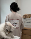 Catto Diner Acid Wash Oversized Shirt