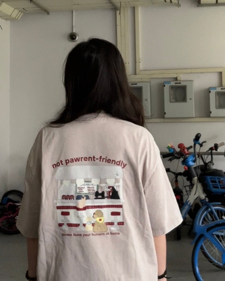 Doggo Diner Acid Wash Oversized Shirt